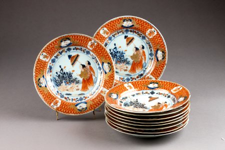 Kinesiska porslinstallrikar från 1770-talet - Hallwylska museet - 95890