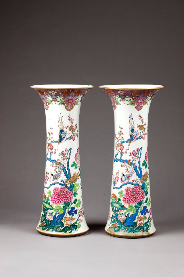 Kinesiska porslinsvaser från 1730-1750 - Hallwylska museet - 96146