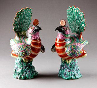 Kinesiska påfåglar från cirka 1750-talet - Hallwylska museet - 95449