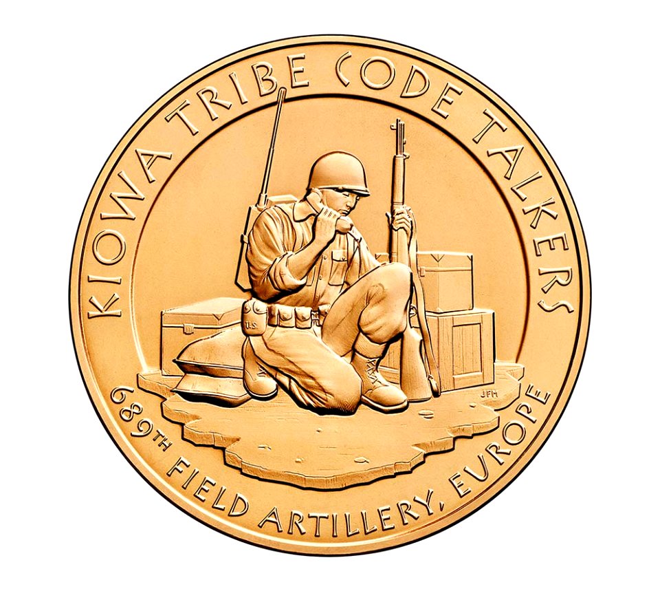 Kiowa Tribe Congressional Gold Medal (front)