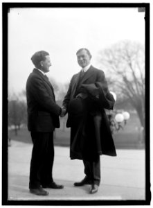 KIRBY, WILLIAM FOSGATE. SENATOR FROM ARKANSAS, 1916-1921. RIGHT, WITH SEN. SHEPPARD LCCN2016864299