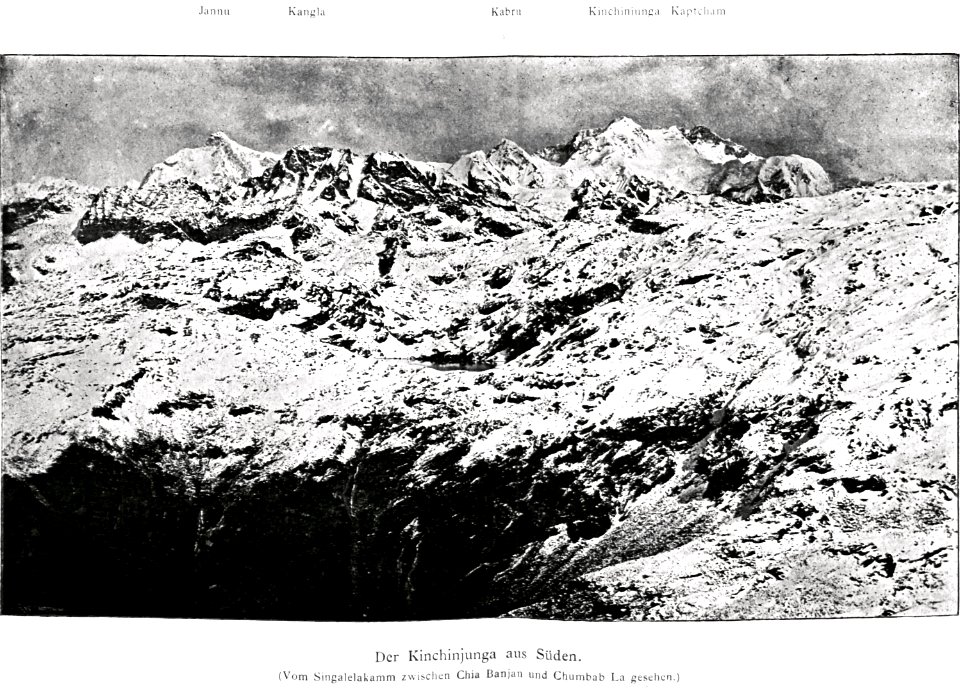 Kinchinjunga aus Süden 1890