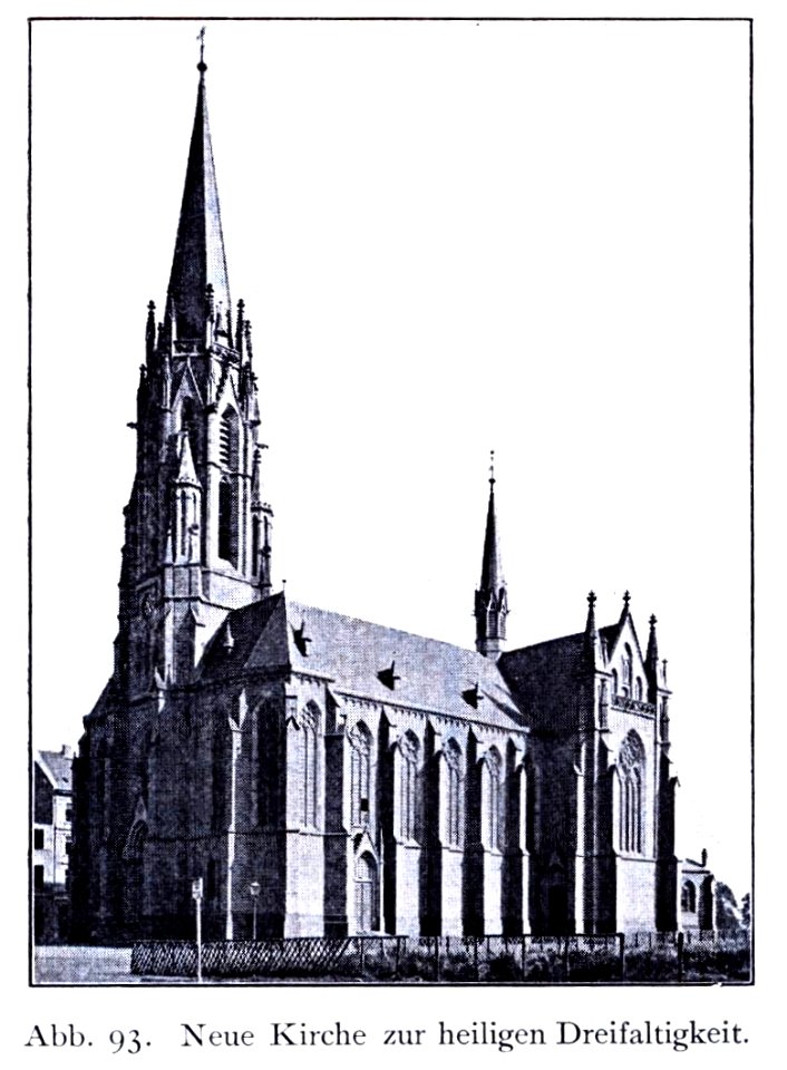 Kirche Heilige Dreifaltigkeit an der Jülicher Straße in Düsseldorf-Derendorf, 1892 bis 1893, Architekt Caspar Clemens Pickel