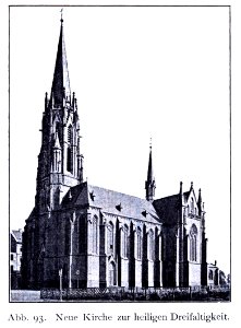 Kirche Heilige Dreifaltigkeit an der Jülicher Straße in Düsseldorf-Derendorf, 1892 bis 1893, Architekt Caspar Clemens Pickel