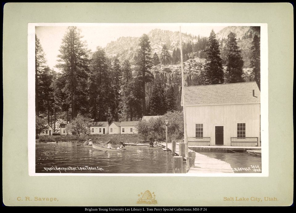 Kirby's, Emerald Bay, Lake Tahoe, Cal C.R. Savage Salt Lake.