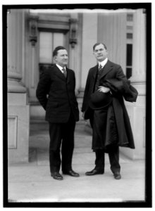 KIRBY, WILLIAM FOSGATE. SENATOR FROM ARKANSAS, 1916-1921. RIGHT, WITH SEN. SHEPPARD LCCN2016866897