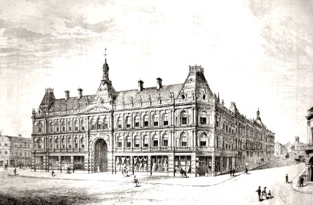 Kirkgate Market Bradford lithograph 1872