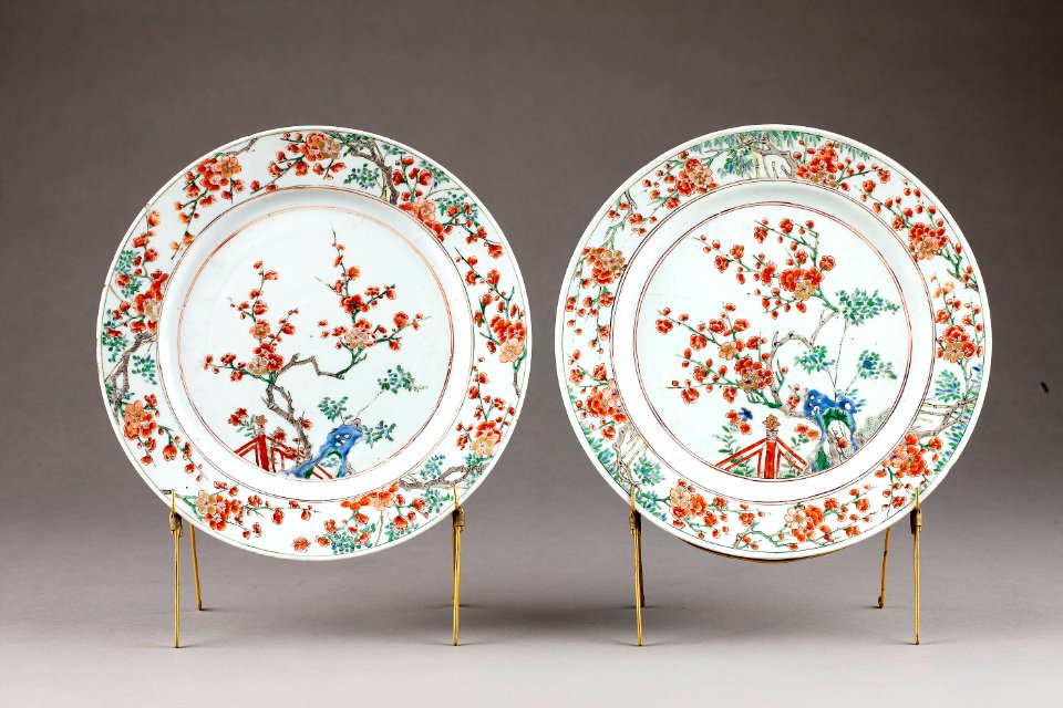 Kinesiska porslins tallrikar från 1662-1722 Kangxi, Qing-dynastin - Hallwylska museet - 95684