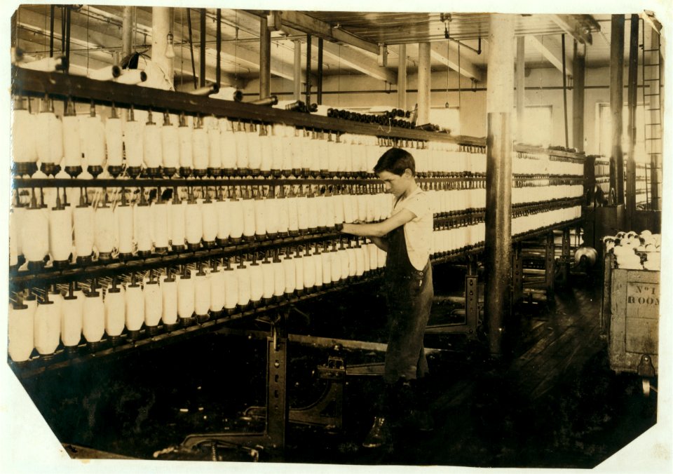King Philip - Mule Spinning Room. Back boy - Roving. Charles Cavanagh, 863 Slade St. 15 years. LOC nclc.03088