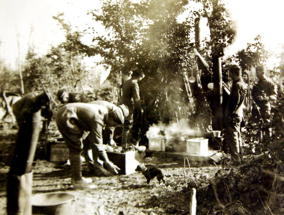 Kitchen of 130th Infantry Supply Company Headquarters, 33rd Division, France, WWI (32249002834)