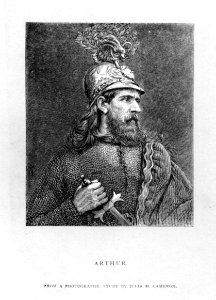 King Arthur, frontispiece from Idylls of the King by Alfred Tennyson photo