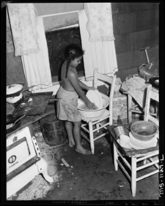 Kitchen in home of miner who lives in company housing project. Pando Coal Company, Pando ^7 Mine, Mohegan, McDowell... - NARA - 540679