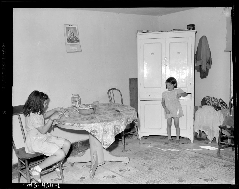 Kitchen of Mr. Camillogasperetti, old miner, who lives in company housing project. Huerfano Coal Company, Ludlow... - NARA - 540405