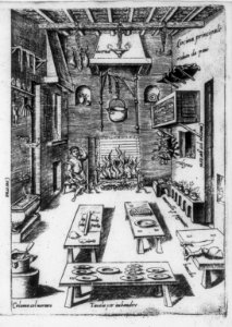 Kitchen scene from Bartolomeo Scappi's Opera LCCN2006682755