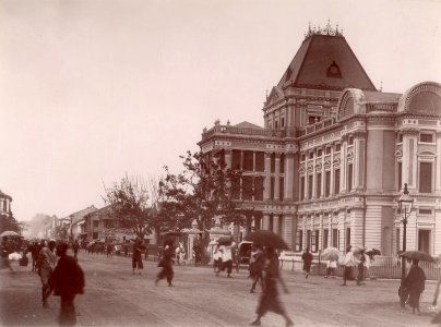 KITLV - 103754 - Lambert & Co. - Court of the police at South Bridge Road, Singapore - circa 1885