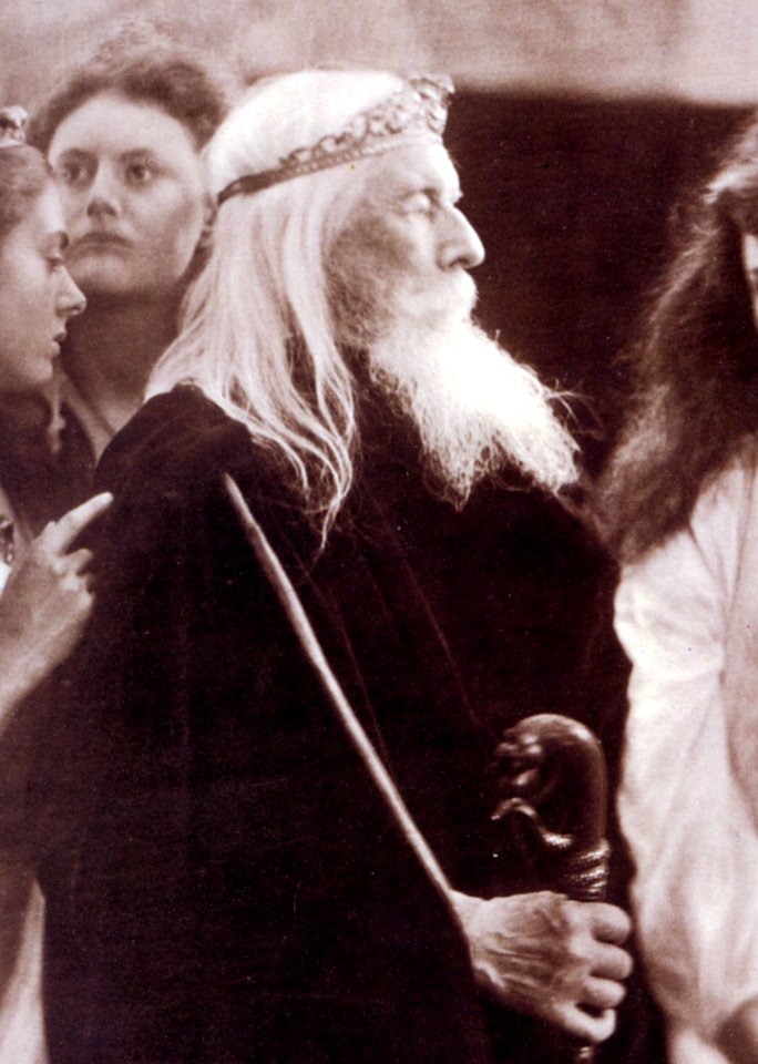 King Lear allotting his Kingdom to his three daughters, by Julia Margaret Cameron (detail of King Lear)