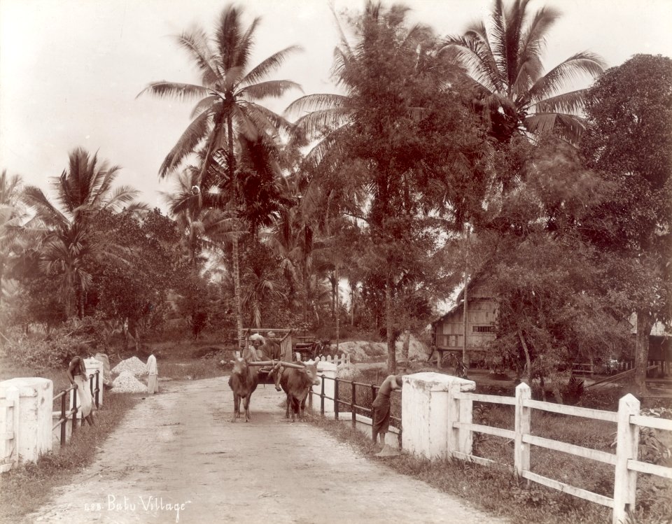 KITLV - 105814 - Lambert & Co., G.R. - Singapore - Village, probably near Singapore - circa 1900