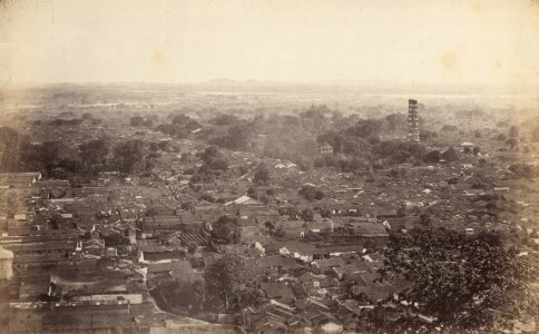 KITLV - 110098 - Canton (Guangzhou), China, bird eye's view - circa 1871