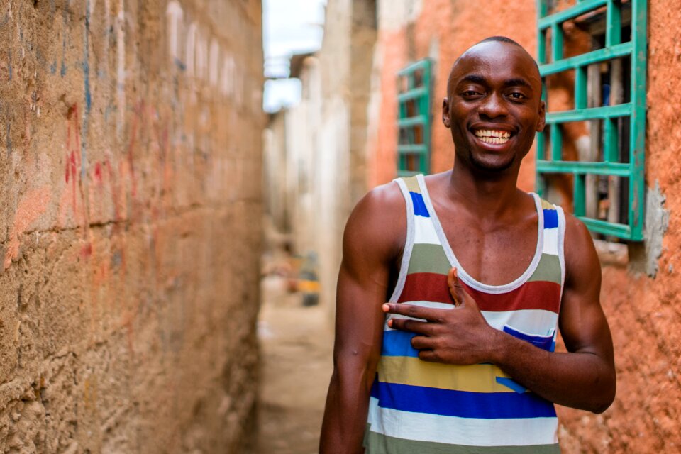 Man happy happiness
