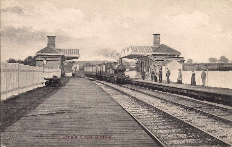 King's Cliffe railway station (postcard)