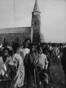 Kirchgang in Keetmanshoop 1920er