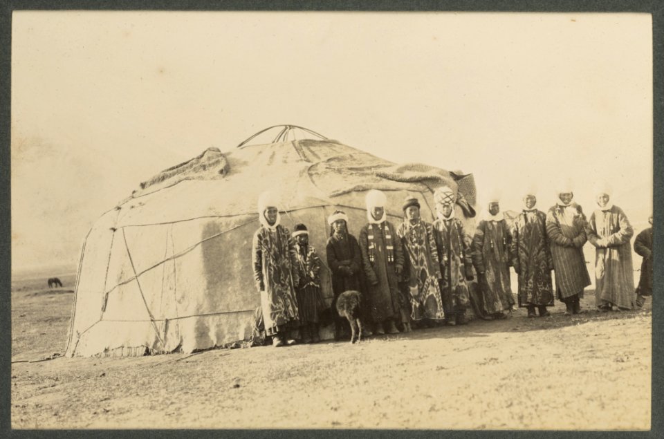 Kirghiz Women in Gala dress photo