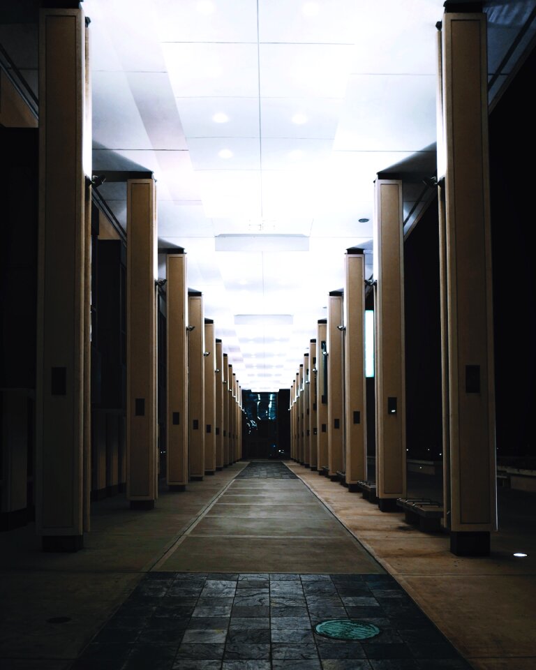 Hallway lights waiting photo