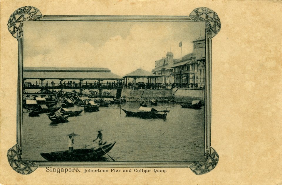 KITLV - 1404880 - Singapore. Johnstons Pier and Collyer Quay - 1895-1908