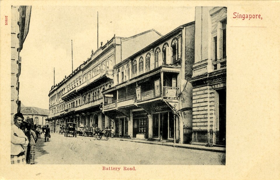 KITLV - 1404889 - Battery Road. Singapore. - 1895-1908