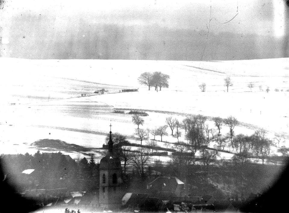 Kirche von Delle und Hinterland von Punkt 509 aus - CH-BAR - 3238561
