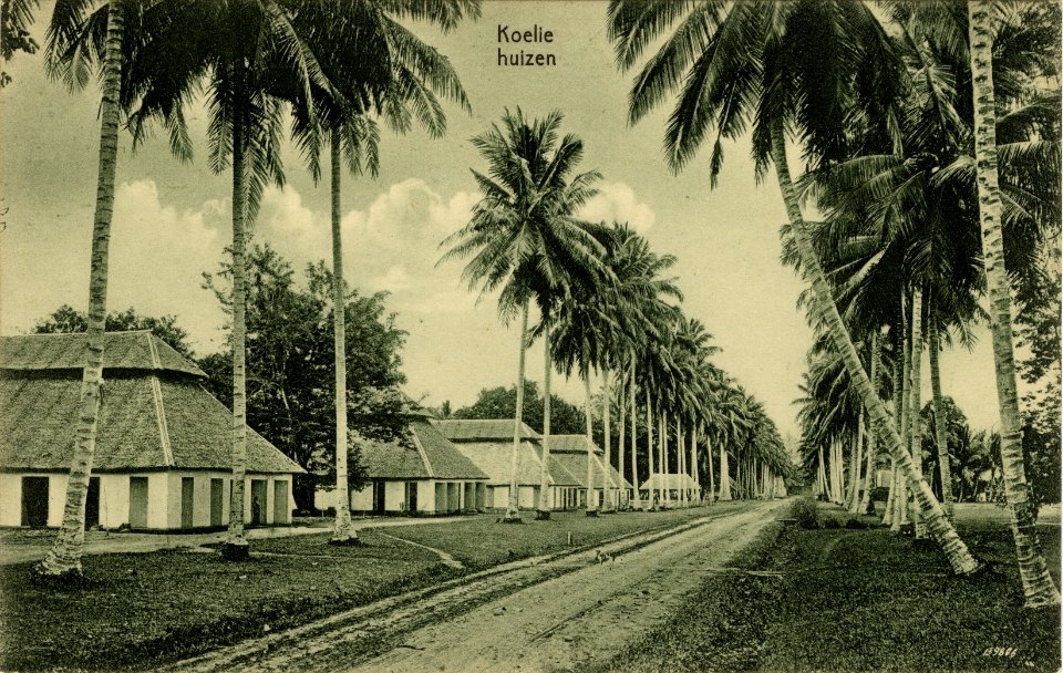 KITLV - 1405471 - Kleingrothe, C.J. - Medan - Coolie houses - 1906-1930