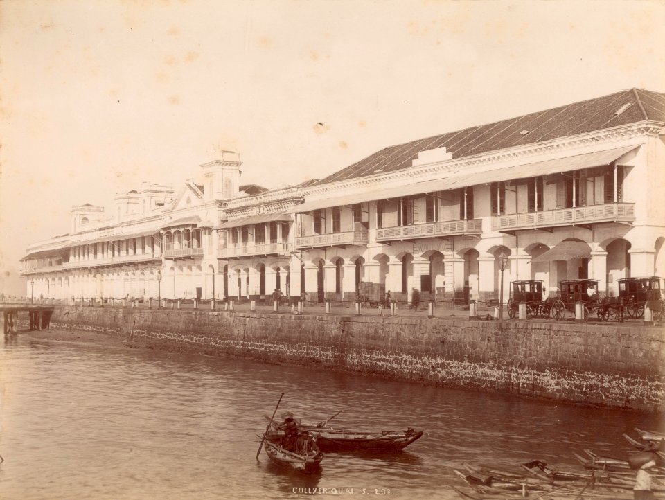 KITLV - 103744 - Collyer Quay in Singapore - circa 1890