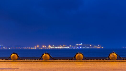 Quay chain landscape photo