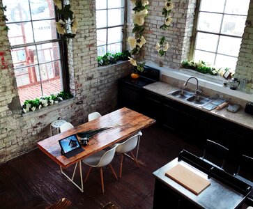 Window kitchen table photo