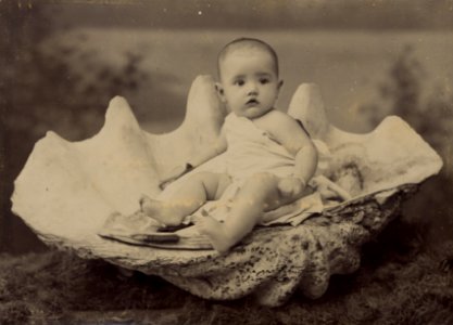 KITLV - 124851 - Kurkdjian, Ohannes - Soerabaya - Baby in Surabaya - 1895-1910