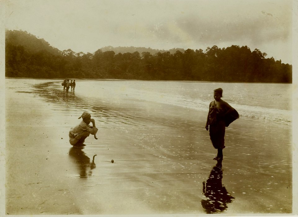 KITLV - 19012 - Kurkdjian, N.V. Photografisch Atelier - Soerabaja - Beach south of Trenggalek in Kediri - circa 1920