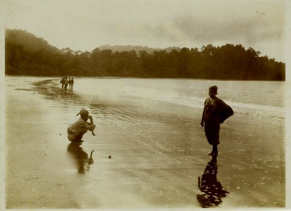 KITLV - 19012 - Kurkdjian, N.V. Photografisch Atelier - Soerabaja - Beach south of Trenggalek in Kediri - circa 1920