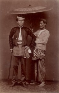 KITLV - 103772 - Malaysian man at Singapore - circa 1890