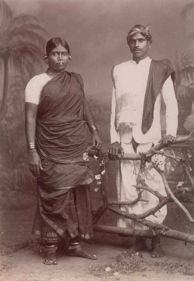 KITLV - 103788 - Indian couple in Singapore - circa 1890