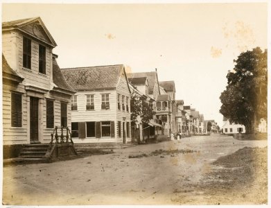 KITLV - 12690 - Keizerstraat in Paramaribo - circa 1890