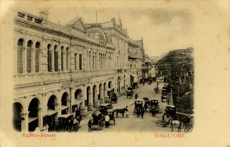 KITLV - 1404896 - Lambert & Co., G.R. - Singapore - Raffles Square, Singapore - 1895-1908 photo