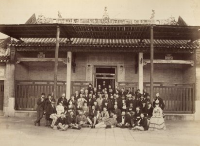 KITLV - 110079 - Europeans in Canton (Guangzhou) - 1871