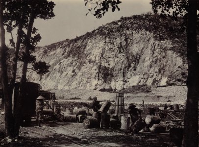 KITLV - 141956 - Kurkdjian, N.V. Photografisch Atelier - Soerabaia-Java - Repository of oil drums, presumably in Surabaya - circa 1930