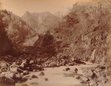 KITLV - 110635 - Kusakabe, Kimbei - Road from Nikkō, Tochigi (日光市) to Chuzenji Lake, Japan - circa 1890