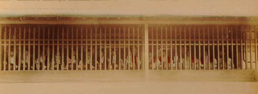 KITLV - 110667 - Kusakabe, Kimbei - Prostitution at Ahiduoka in Japan - circa 1890 (cropped)