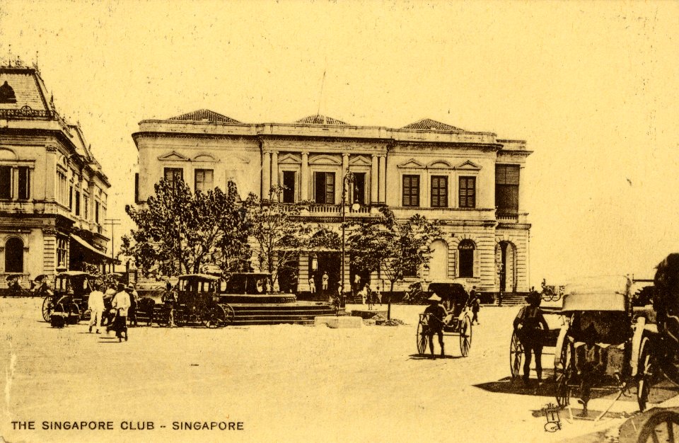 KITLV - 33194 - The building of the Singapore Club in Singapore - circa 1900