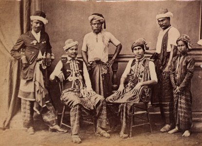 KITLV - 155858 - Heads of Aceh at Singapore - circa 1870