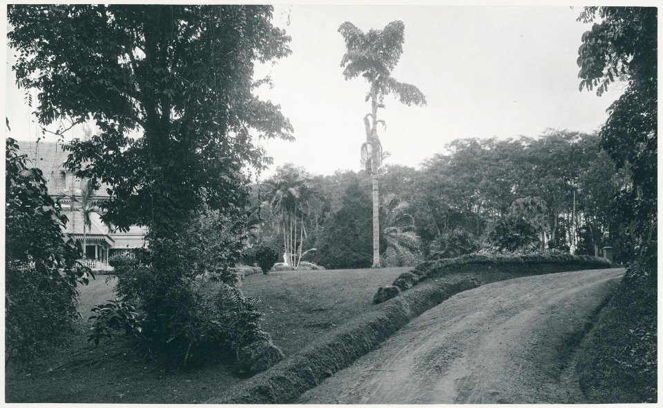 KITLV - 12632 - Kleingrothe, C.J. - Medan - Environs of the house of the administrator of the plantation in Sungai Krio, Deli - 1903