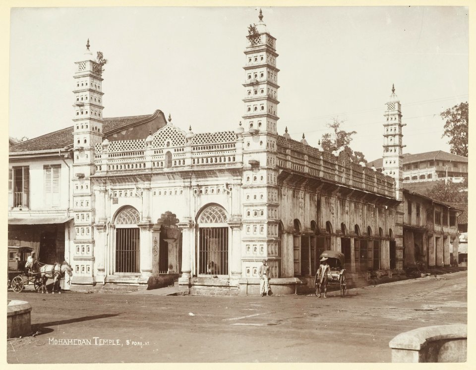 KITLV - 3649 - Lambert & Co., G.R. - Singapore - Mosque in Singapore - circa 1900