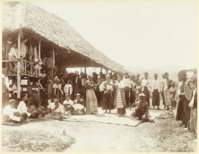 KITLV - 3676 - Lambert & Co., G.R. - Singapore - Mahjong dance and drama at Penang Island - circa 1903